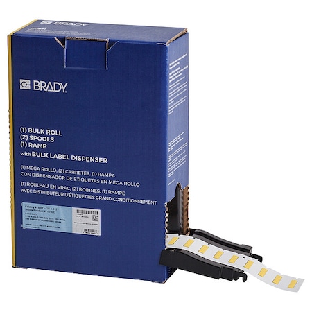 Brady Sleeve Label, Yellow, Polyolefin, 1 in W BM-125-1-312-YL