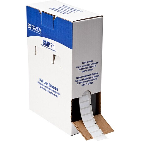 Brady Pre-Cut Label Stock Roll, White, Gloss BM-17-423