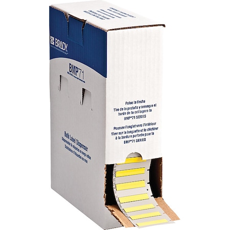 Brady SleeveLabel, Yellow, Polyolefin, 1-3/4inW BM-187-175-342-YL