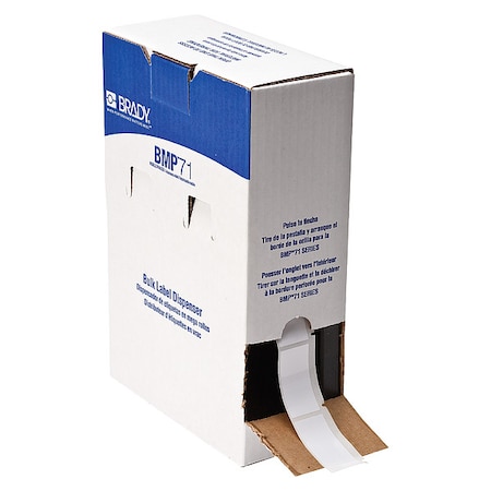 Brady Pre-Cut Label Stock Roll, White, Matte BM-20-424