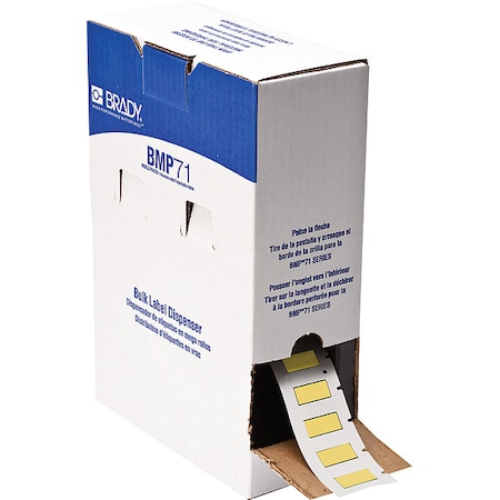 Brady Sleeve Label, Yellow, Polyolefin, 1 in W BM-250-1-342-YL