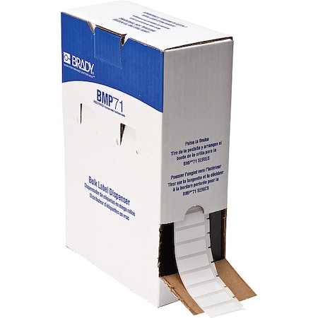 Brady Wraparound Label, White, Vinyl, 1/2 in W BM-29-498