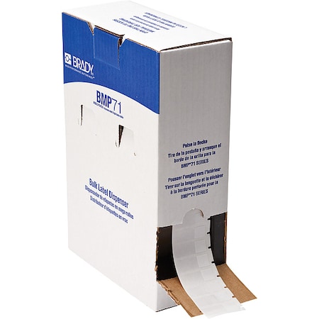 Brady Wraparound Label, White, Vinyl, 1/2 in W BM-29-427