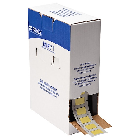 Brady Sleeve Label, Yellow, Polyolefin, 1 in W BM-375-1-342-YL