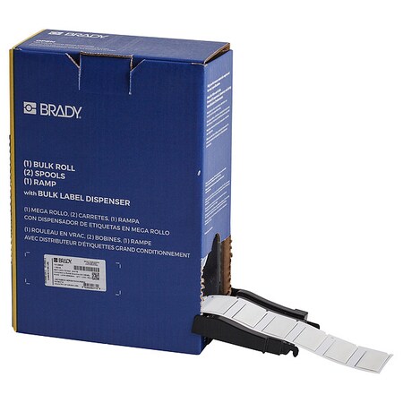 Brady SleeveLabel, White, Polyolefin, 1-3/4inW BM-500-175-312