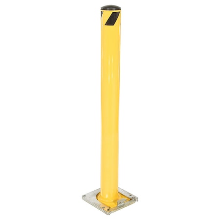 Zoro Select Bollard, Removable, 5-1/2", Yellow BOL-RF-48-5.5