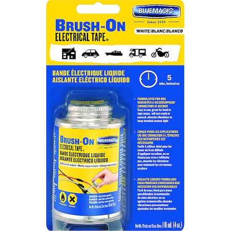 Blue Magic Brush-On Electrical Tape, White, 4 oz BOT59TRI