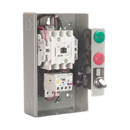 Eaton NEMA Magnetic Motor Starter, Non-Reversing, 1NC/1NO, 120V AC, 3 P ECN0501AAA-R63/B