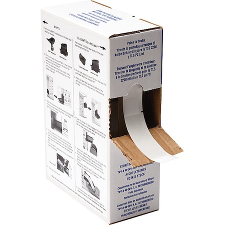 Brady Wraparound Label, White, Vinyl, 1 in W BM-23-427