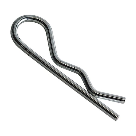 Zoro Select Bridge Cotter Pin, 1/8 in Dia, 2-9/16 in L, Spring Wire, 25 PK WWG-BP211
