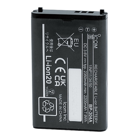 Icom Rechargeable Battery, Lithium Ion, 3.6 V BP304A