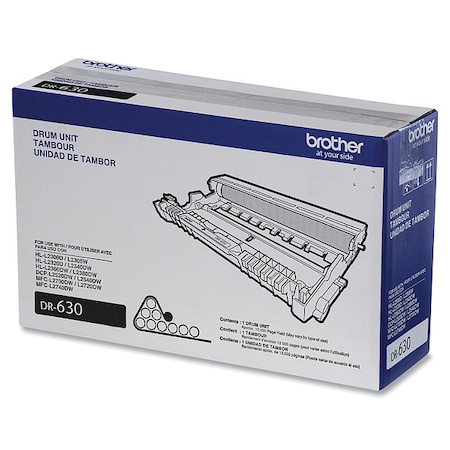 Brother Brother Genuine DR630 Mono Laser Drum Unit - 1 Each - Monochrome Laser - Black DR630