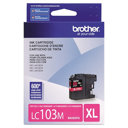Brother Cartridge, Hi-Yield, Magenta BRTLC103M