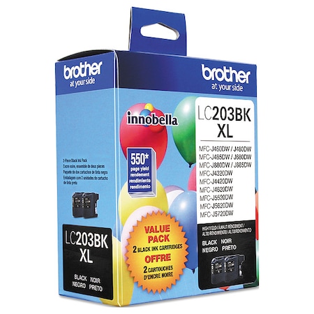 Brother Brother Innobella LC2032PKS Original Ink Cartridge - Inkjet - High Yield - 550 Pages - Black - 2-/ Pack LC2032PKS