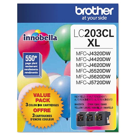 Brother Ink Cartridge, C/M/Y, PK3 LC2033PKS