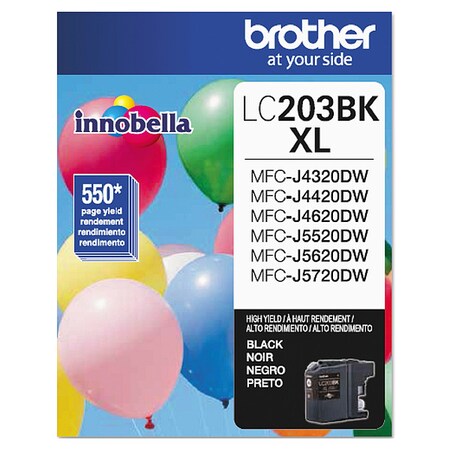 Brother Ink Cartridge, High Yield, Black LC203BK