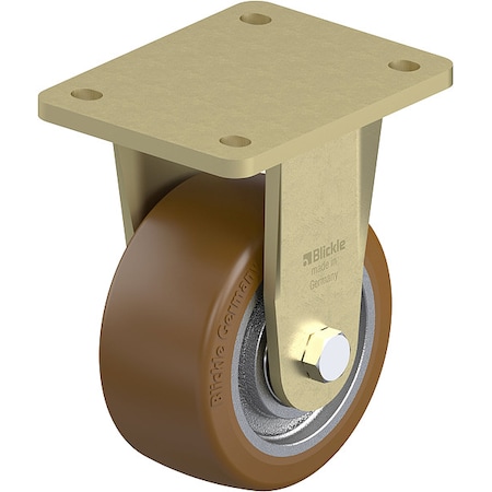 Zoro Select PlateCaster, Rigid, Polyurethane, 6 11/16"H BS-GB 128K