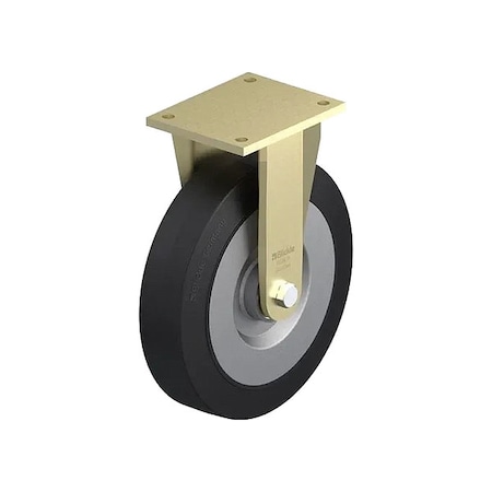 Zoro Select Plate Caster, Rigid, Rubber, 14"H BS-SE 300K