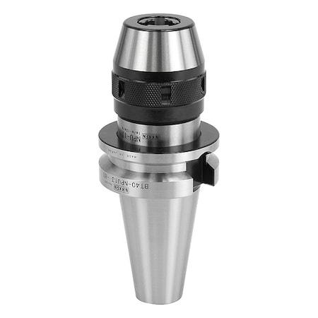 Lyndex-Nikken Keyless Drill Chuck 0.500" Cap., BT40 Mounting Size, Steel BT40-NPU13-80