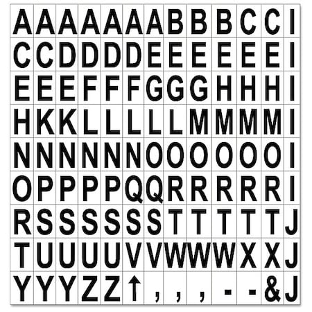 Mastervision Letter and Number Label Set, Vinyl KT2220