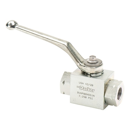 Parker Hydraulic Valve, Ball, 3/8In NPT BVHP06NSS1N