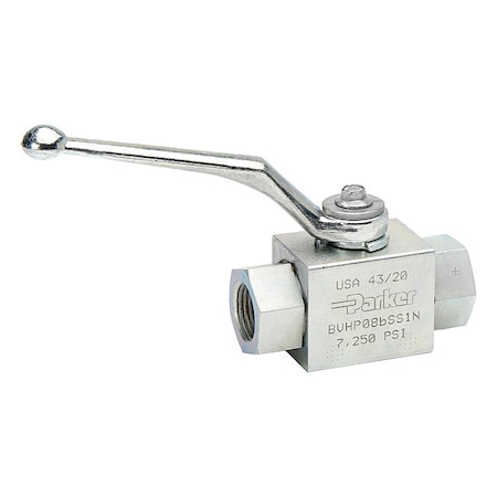 Parker High Pressure Hydraulic Ball Valve BVHP08NSS1V