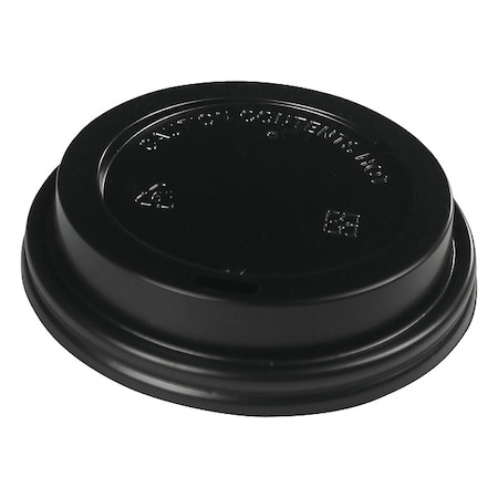 Zoro Select Disp Hot Cup Lid, 10oz-20oz, Black, PK1000 BWKHOTBL1020