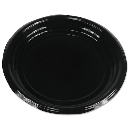 Boardwalk Disp Plastic Plate, 9 in, Black, PK500 BWKPLTHIPS9BL