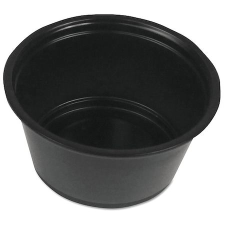 Zoro Select Souffle/Portion Cups, 2 oz, Black, PK2500 BWKPRTN2BL