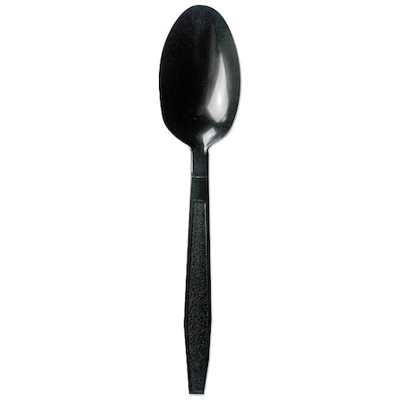 Zoro Select Disposable Spoon, Black, Heavy, PK1000 V01807