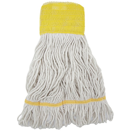 Unisan 5 in Looped-End Wet Mop, White, Cotton/Synthetic, PK12, UNS 501WH UNS 501WH