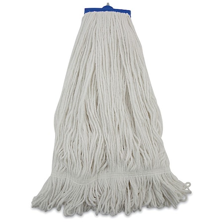 Unisan 1.25 in Flat Wet Mop, Looped-End, White, Rayon, PK12 UNS 824R
