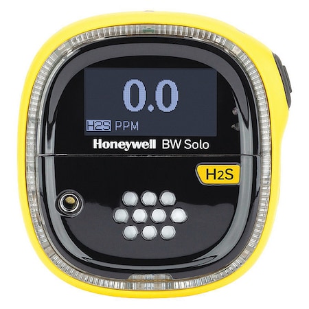HONEYWELL Single Gas Detector, Black/Yellow, 2-5/8"H BWS1-HL-Y