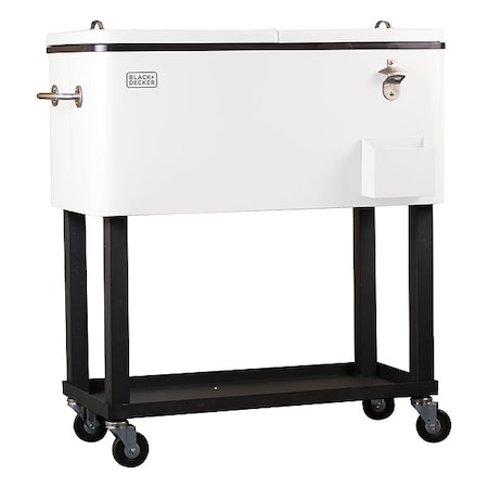 Black & Decker Mobile Cooler Cart, White, 20 gal BCC20W
