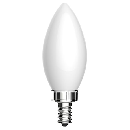 Ge Lamps 3.5 W, LED Bulb Decorative, White, B11, 2700K Temp. Frosted, Dimmable, PK2 LED4DFBC-W-2PK