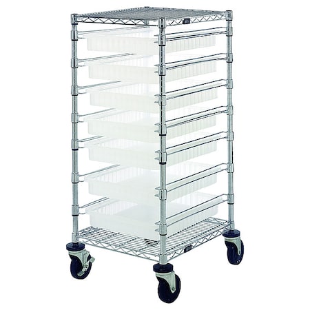 Quantum Storage Systems Bin Cart, 1,200 lb Load Capacity, 24 in Overall L, 45 in Overall H, 21 in Overall W BC212439M2CL