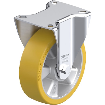 Zoro Select Plate Caster, Rigid, Polyurethane, 5 7/8"H B-ALTH 125K