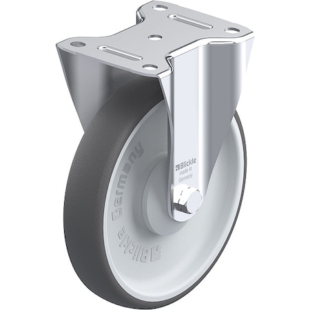 Zoro Select Plate Caster, Rigid, Polyurethane, 9 1/4"H B-PATH 200KA