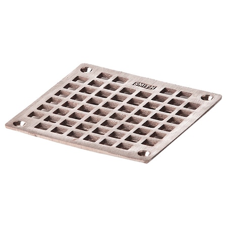 Jay R. Smith Manufacturing Square Commercial Grate, Nickel Bronze, Screw B05NBG