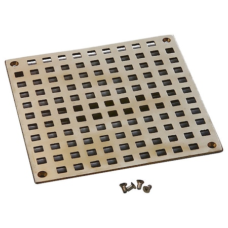 Jay R. Smith Manufacturing Floor Drain, 8-3/8 In. L, Nickel Bronze B10NBG