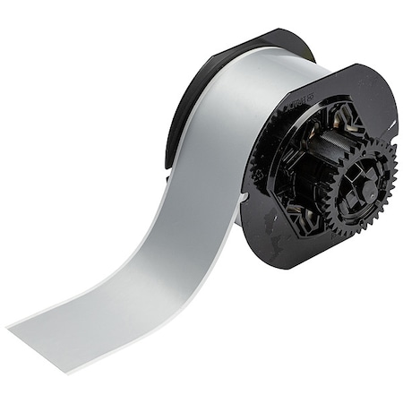 Brady ContinuousLabelStock, Silver, Gloss, 2inW B33C-2000-435