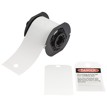 Brady Pre-Cut Label Stock Roll, White B30-255-851-WHT-F