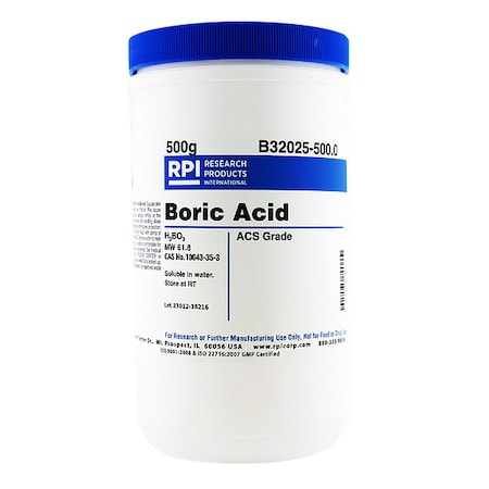 Rpi Boric Acid, ACS Grade, 500g B32025-500.0