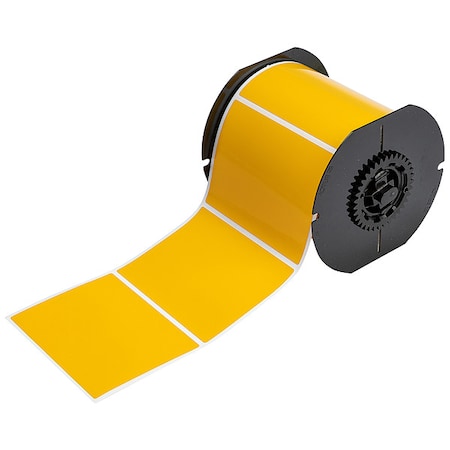 Brady Pre-Cut Label Stock Roll, Yellow, Gloss B33-76-8591-YL
