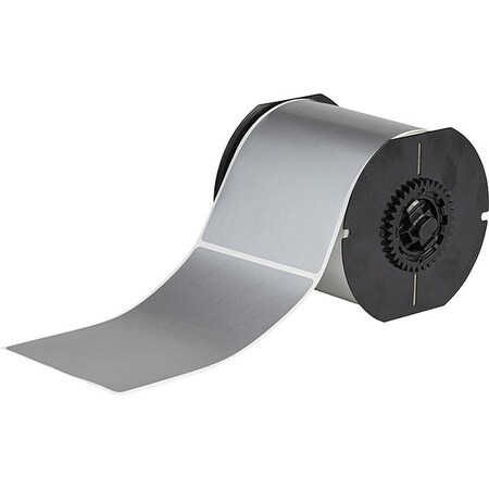 Brady Pre-Cut Label Stock Roll, Silver, Gloss B33-25-434
