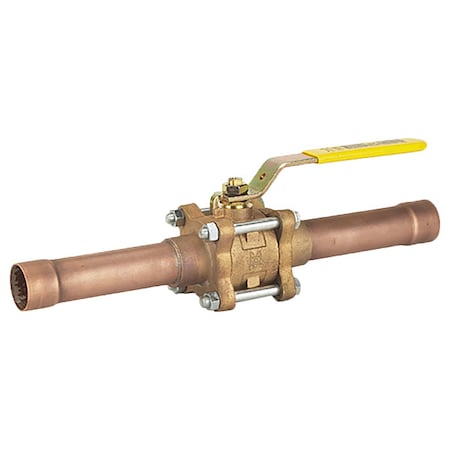 Milwaukee Valve Manual 2-Way Ball Valve, NPT, Bronze 17904
