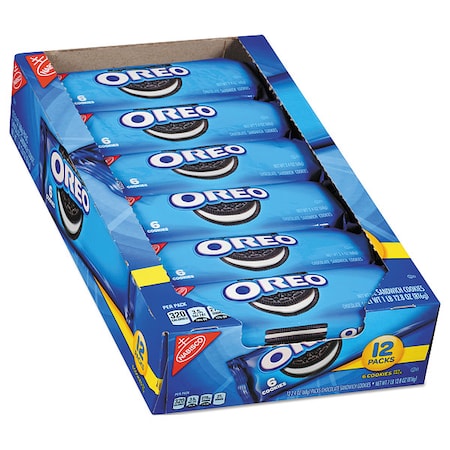 Nabisco Oreo Cookies Single Serve Packs, Chocolate, 2.4 oz Pack, 6 Cookies, PK12 00440000470000