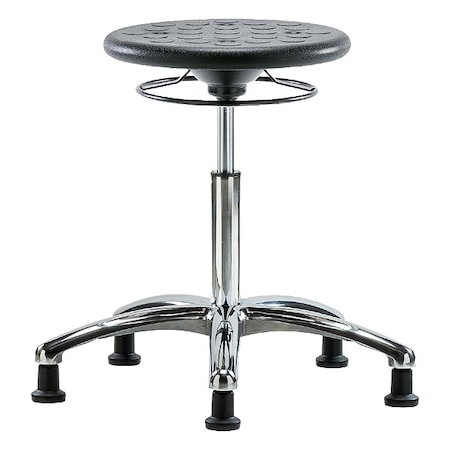 Zoro Select Stool, Polyurethane, Black, 19 1/4 in to 27 in Seat Height IPMBSO-CR-NF-RG-BLK