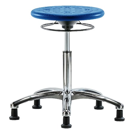 Zoro Select Stool, Polyurethane, Blue, 19 1/4 in to 27 in Seat Height IPMBSO-CR-NF-RG-BLU