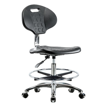 Zoro Select ESD Task Chair, No Arms, 19-1/2" to 27" Height, Black BR-CLR-TPMBCH-CR-A0-CF-CC-BLK